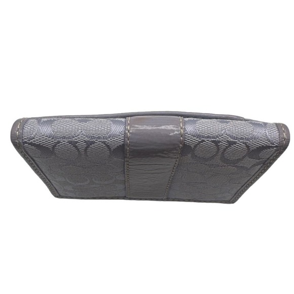 COACH Signature Patent Leather / Canvas Card holder - Picture 3 of 7